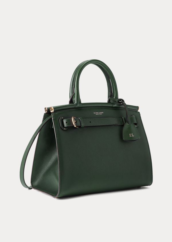 Bolsos De Mano Ralph Lauren Mujer Verdes - Calfskin Medium RL50 - WSHCE3764